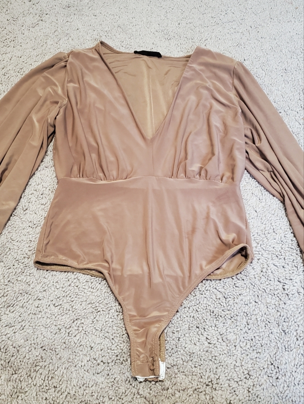 21 Saints Vneck Brown Silky Feel Body Suit Size Medium